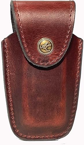 Funda de piel auténtica personalizada, compatible con Victorinox, navaja suiza (5-8 capas) Huntsman, Swiss Champ, Hiker, Climber, con trabilla para