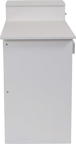 Miniatura 5 de Escritorio blanco para computadora con estantes y cajón