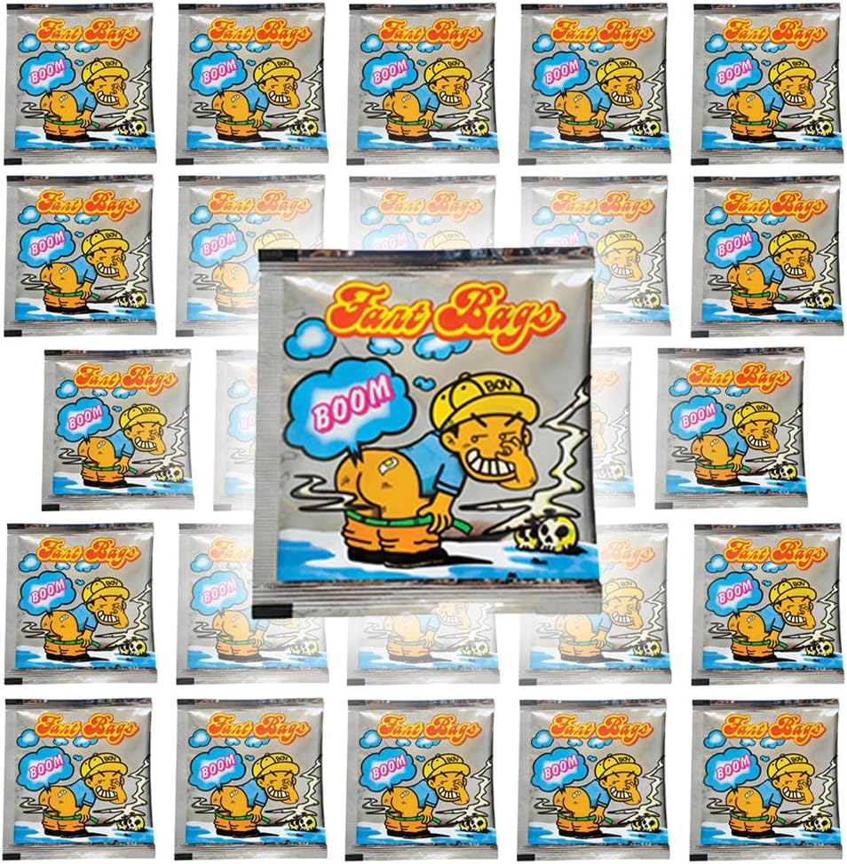 Fart Bag- 24-Pack Fart Bomb Bags Prank Joke Stinky Smelly Gas Odor Novelty Toys, Party Favors 24-Pack Fart Bomb Bags Smelly Nasty Stinky Gas Odor Stink Bombs Prank Joke Gag Gift