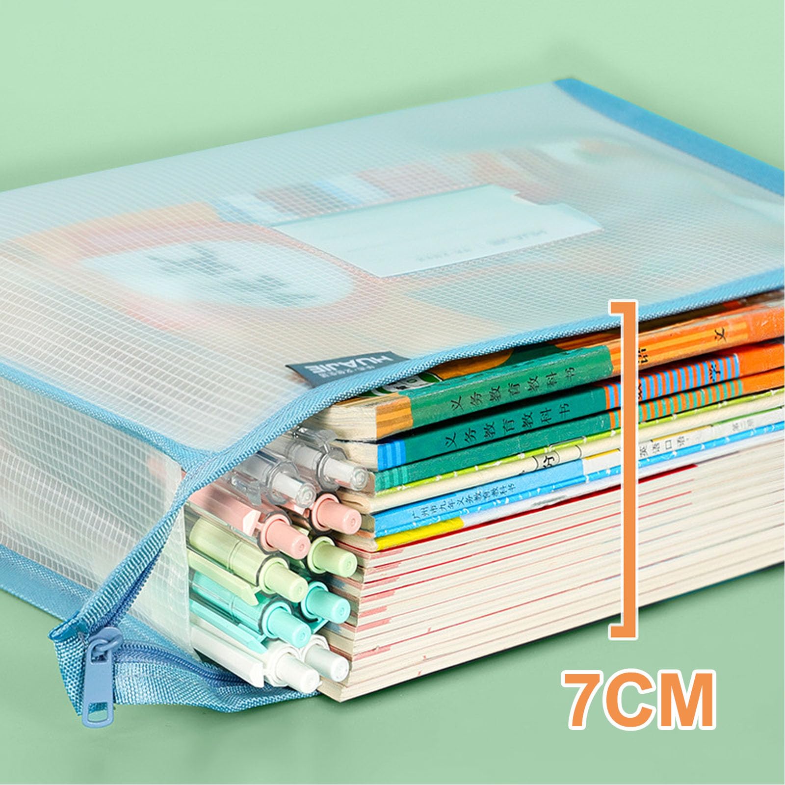 4 Pack A4 Plastic Envelope Wallets Folders EVA Wallet with Popper Mesh Book Bags Double Layer Mesh Zipper Pouches File Bags File Document Wallets Document Folder Pockets Envelopes with Card Slot - Image 4