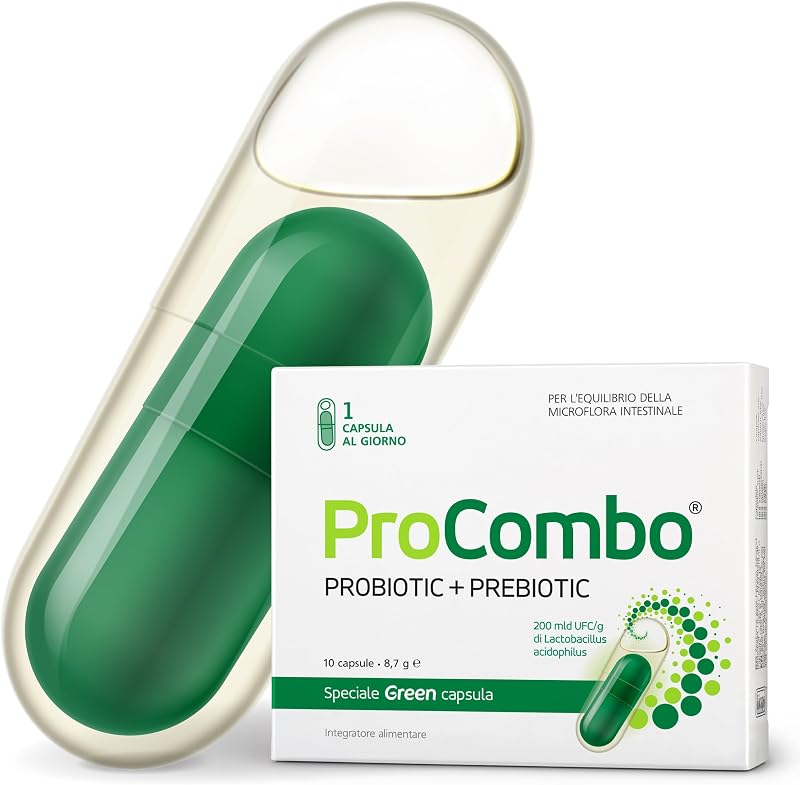 ProCombo - Smart Probiotic with Targeted Action of Beneficial Bacteria Double Capsule for Maximum Protection and Liquid Formula for Faster Results - 1 Capsule per Day! (1 Piece)