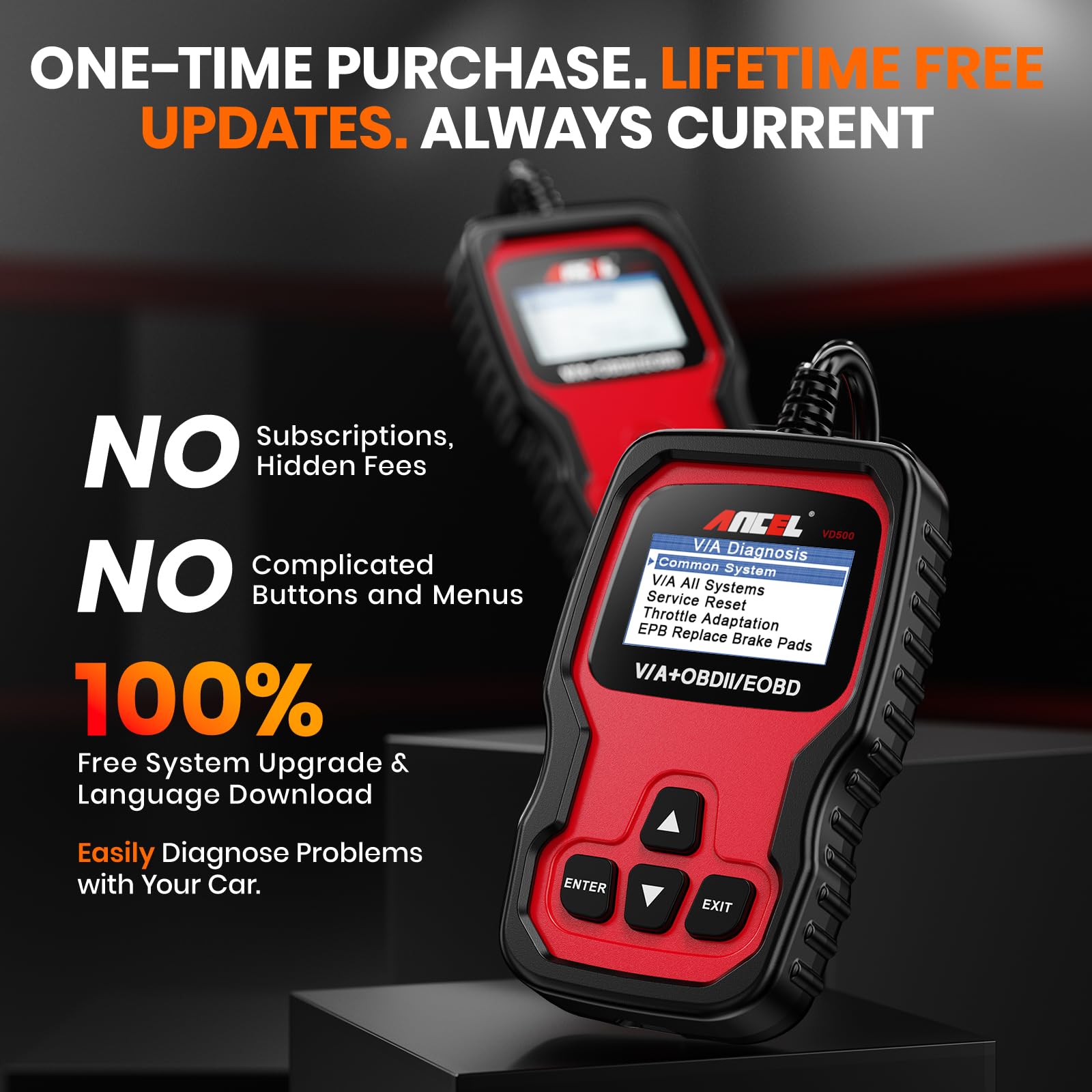 ANCEL VD500 Valise Diagnostic Auto pour VW pour Audi pour Skoda pour Seat