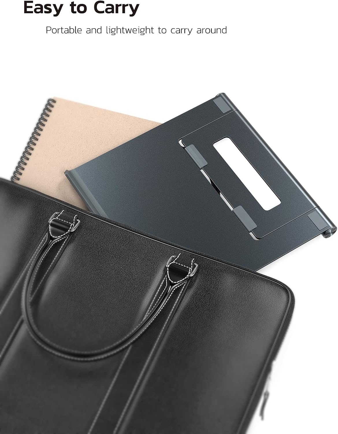 Gеt Sресіаl Prісе Nulaxy Foldable Laptop Stand, Portable Aluminum Computer Riser, Adjustable MacBook Cooing Holder Compatible with MacBook Air Pro, Dell, HP, Lenovo from 10-15.8’’ Laptops, Grey