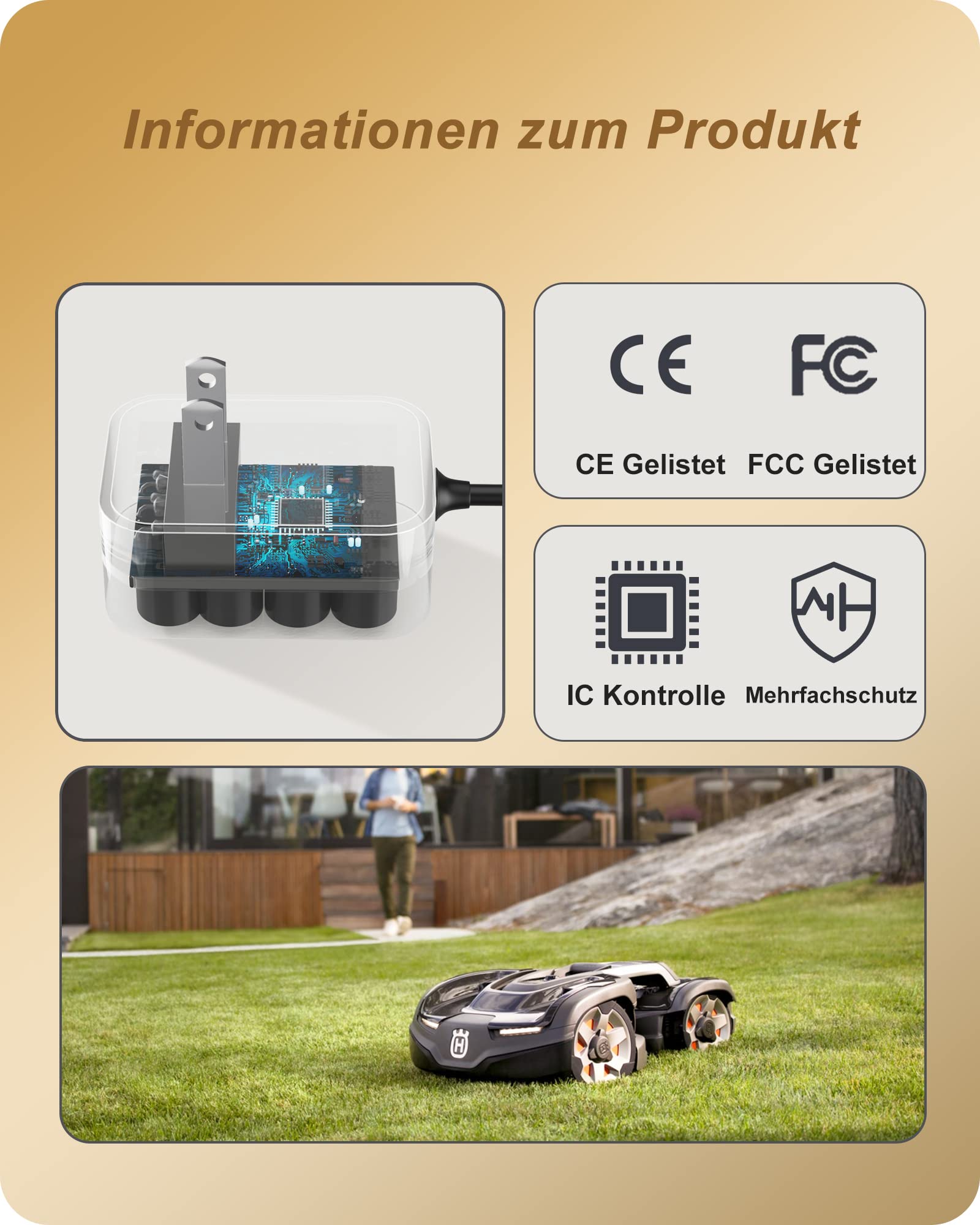 Alimentatore 28 V 1,3 A per Husqvarna Automower 105 305 310 315X 40X 415X 2016-2022, 310 Mark II, 315 Mark II, McCulloch Rob R600