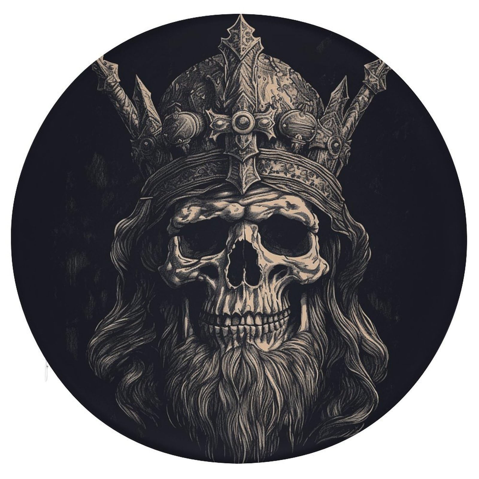 Adfgyerh Style Skull And Ax Cushion Memory Foam Pillow Core，Seat Cushion Detachable Design，Chair Cushions Suitable For All Seasons, And Can Be Used In Offices, Dining Rooms, Homes, And Other Settings.