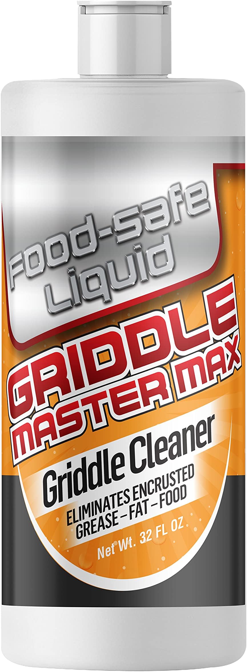 Giant Lion Griddle Master MAX - Powerful Food-Safe Noncaustic Grill and Griddle Cleaner - 32 Oz. Bottle (1 Count)