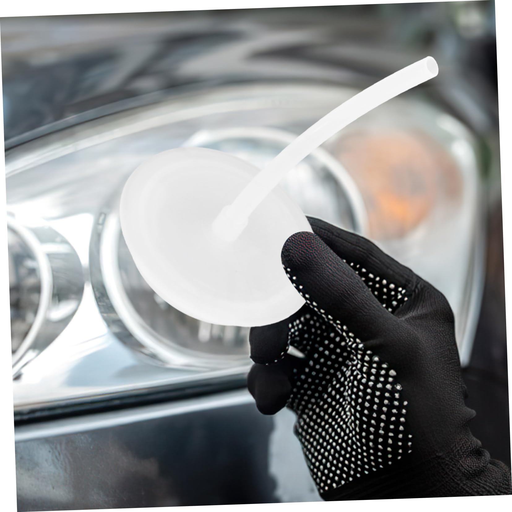 TOPBATHY Kit de Restauration de Phares Automobiles Conserve la Chaleur et Évite Les Éclaboussures Couvercle de Tasse en Plastique Blanc pour Réparation des Phares