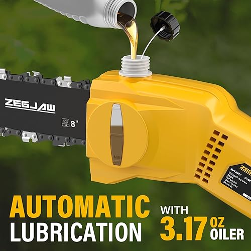 Miniatura 4 de Sierra de poste con cable, sierras de poste de 6 amperios y 8 pulgadas para recortar árboles, sierra de poste eléctrica con alcance de 13 pies de