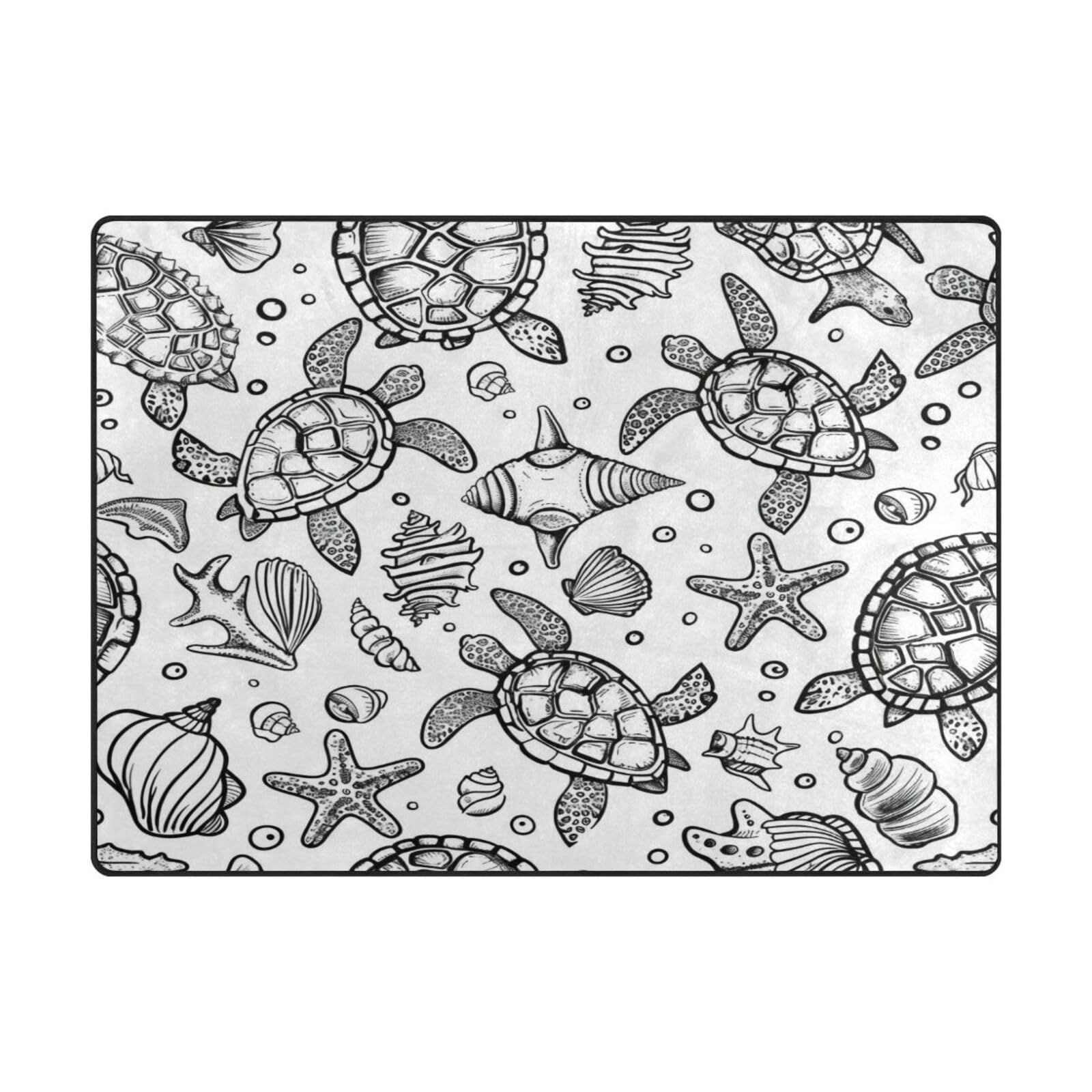 Tapis de sol contemporain marin pour un salon ou une chambre cocooning
