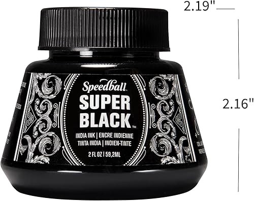 Miniatura 3 de Speedball Tinta Super Black India, 2 onzas