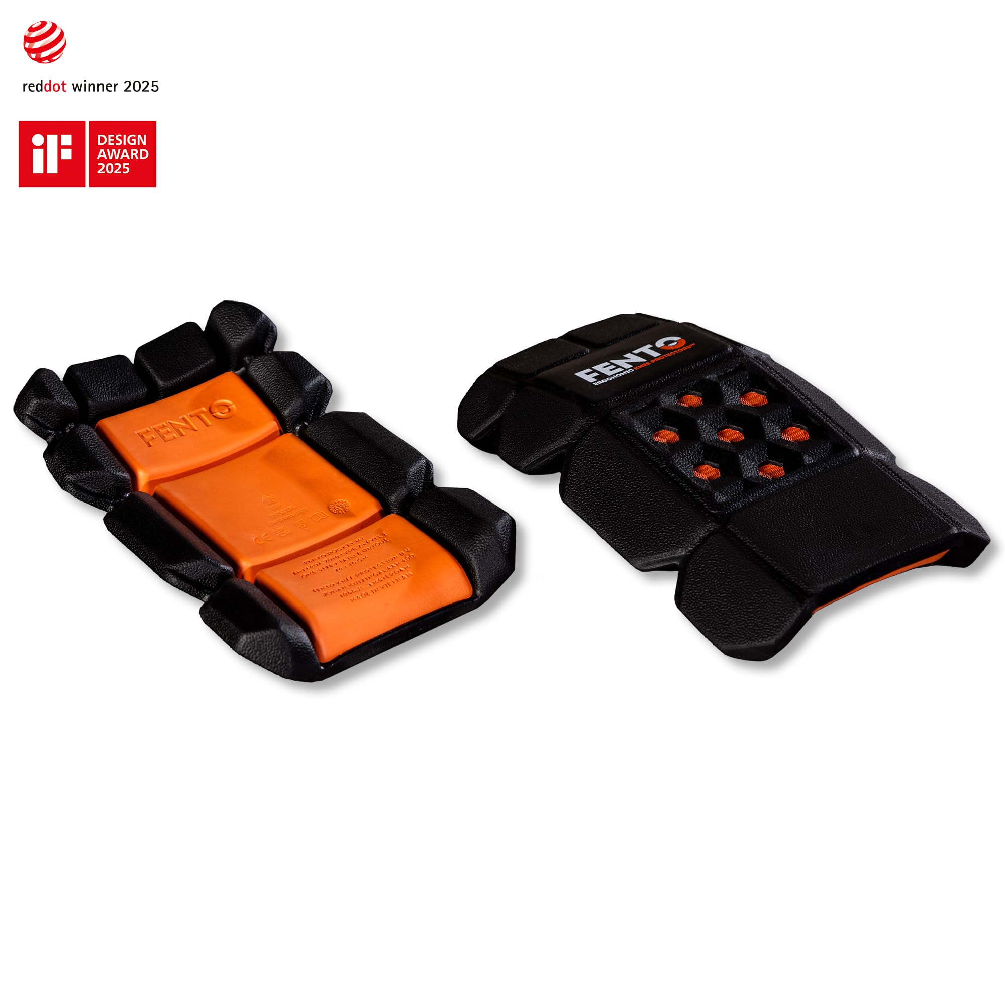 FENTO POCKET M2 Knieschoner für Arbeitshose ergonomisch – Kniepolster Einsatz (Einsteck-Knieschützer) stoßdämpfend & durchstoßsicher für Handwerker & Baustelle, 1 Paar
