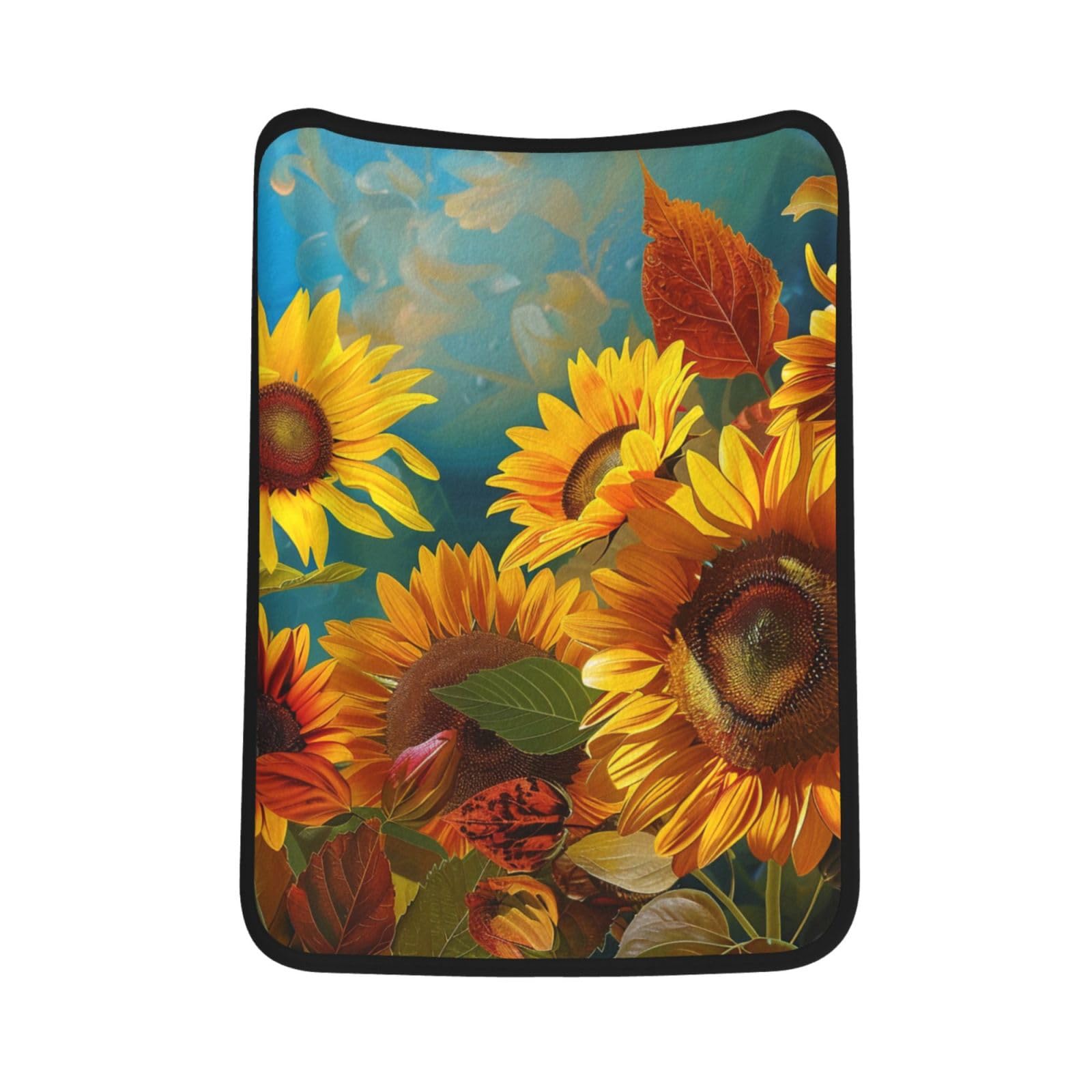Couverture flanelle jaune tournesols plaid chaud quatre saisons 76x101