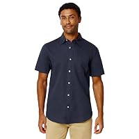 Amazon Essentials Camicia in Lino a Maniche Corte, Vestibilità Regolare Uomo
