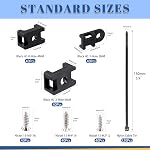 Glarks Black Cable Tie Base and Zip Ties Set, 360Pcs with Mounting Screws, 120Pcs Saddle Type Wire Holders, 6 Inch Self-Locking Cable Ties with Pan Head Screws