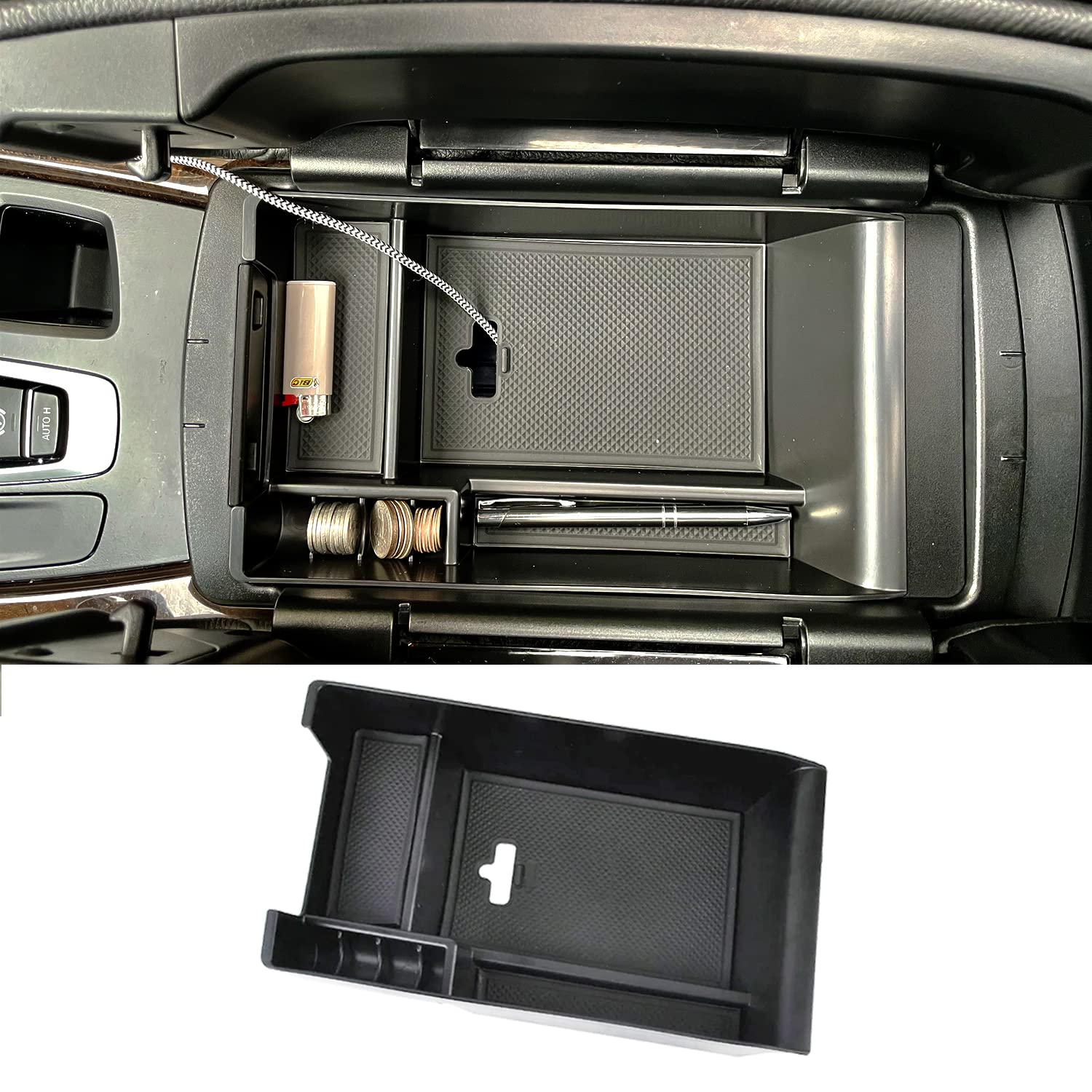 Photo 1 of CUCHIYUN for x5/x6 Center Console Organizer Armrest Storage Tray Compatible with BMW Accessories X5 F15 2014 2015 2016 2017 2018 & X6 F16 2015-2019 Interior Armrest Insert Tray