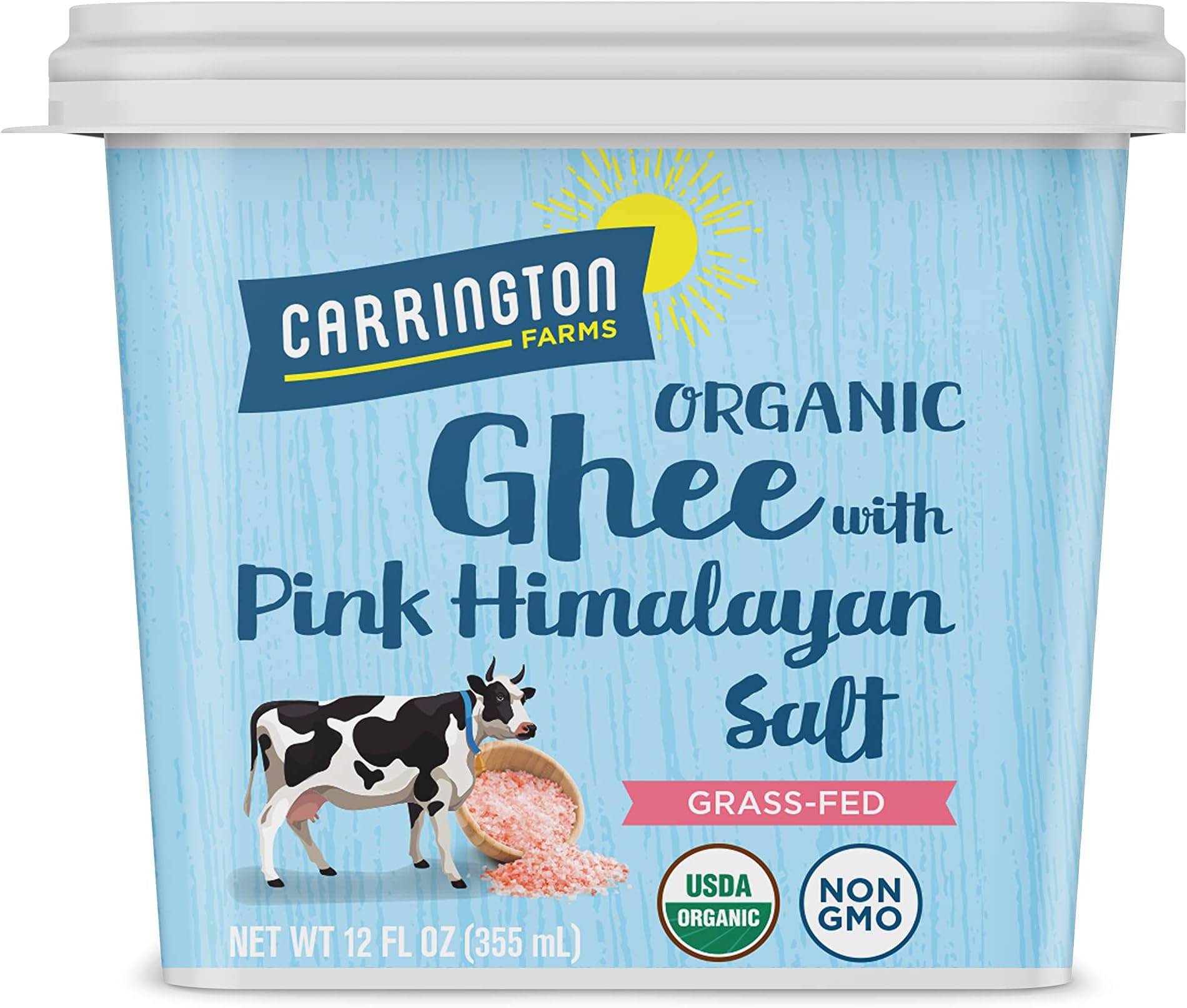 USDA Certified Organic Grass Fed Ghee with Himalayan Salt