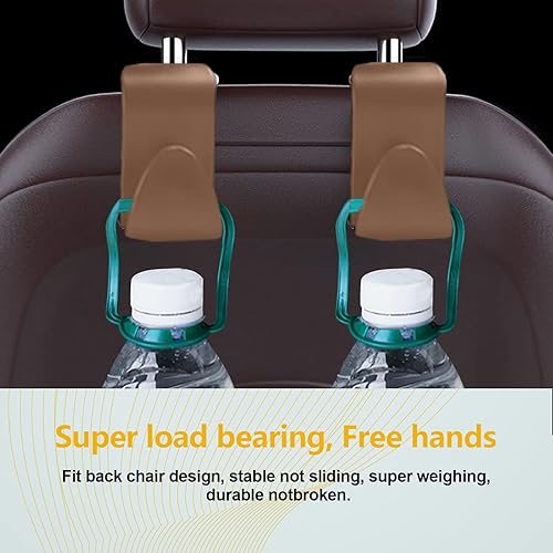 Miniatura 7 de 4 ganchos multiusos para reposacabezas de automóvil, organizador de almacenamiento para interiores, accesorios para bolsos, bolsos, colgador de