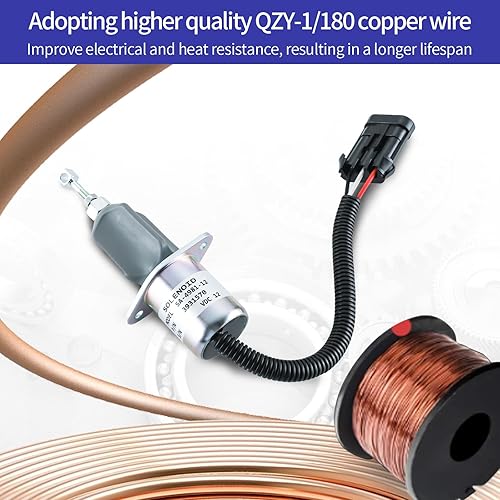 Miniatura 5 de 3931570 Solenoide de apagado de combustible 3923201 SA-4981-12 3800723 5016244AA 5016244AB para Dodge RAM 2500 3500 con 5.9L Cummins Diesel