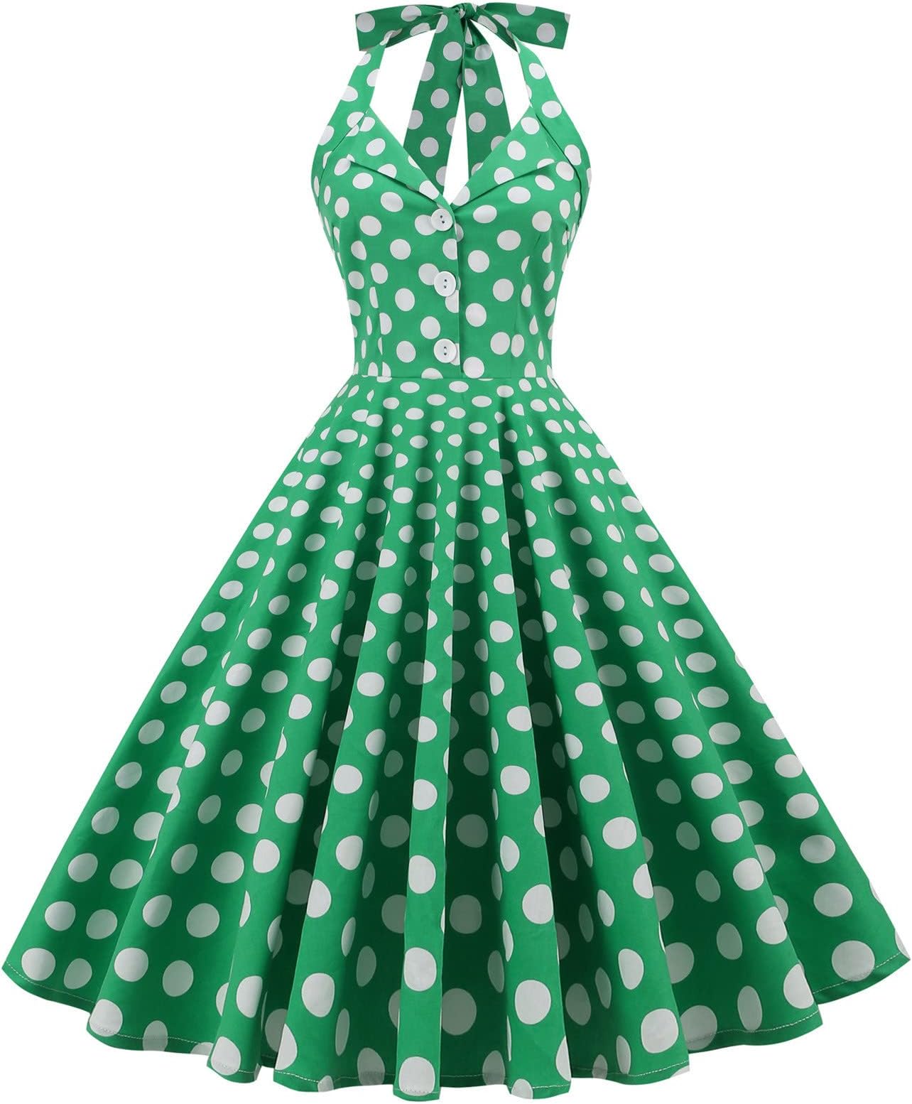 LMSXCTWomen's 1950s Tea Party Dress Vintage Polka Dot Rockabilly Dresses 50's 60's Retro Cocktail Homecoming Pinup Dress