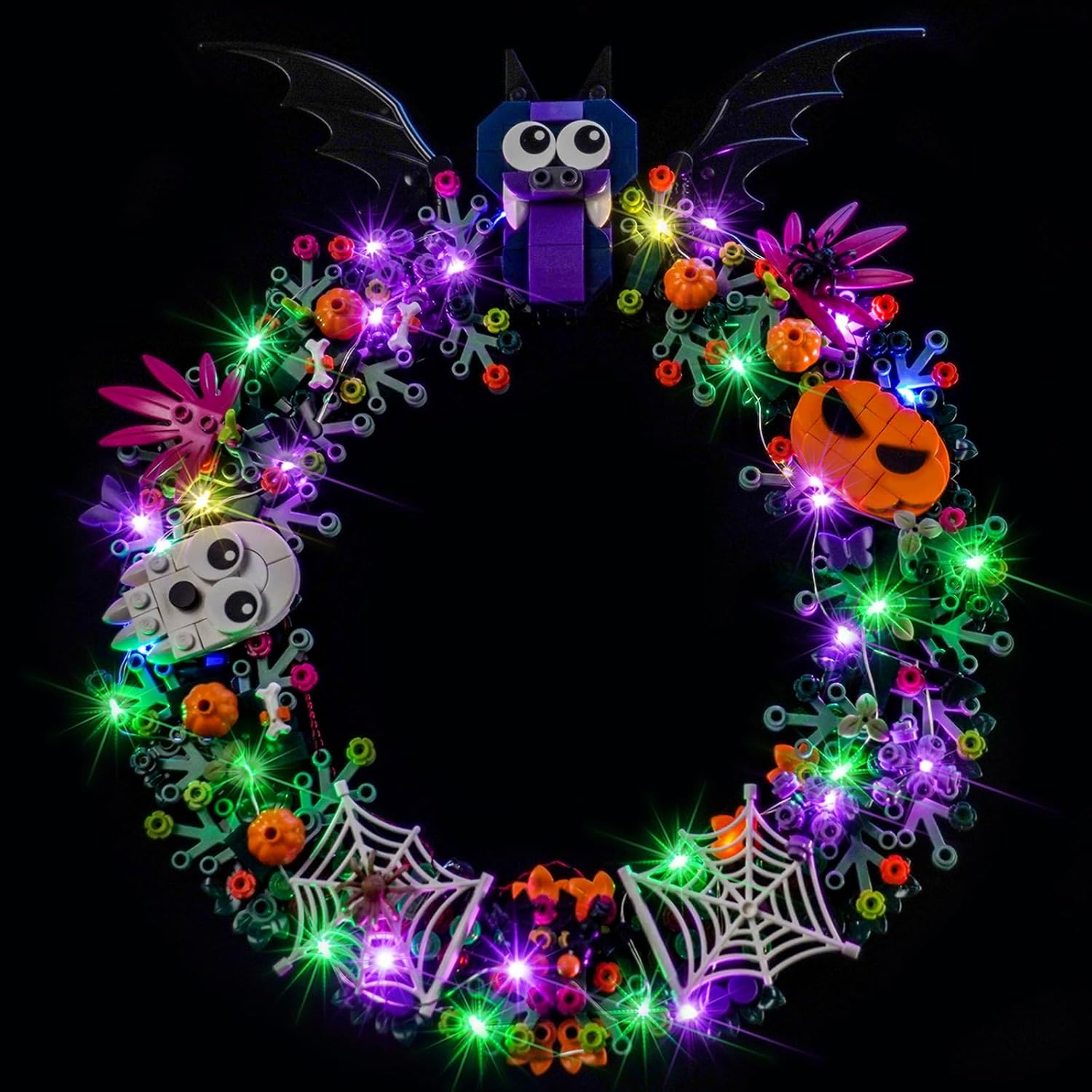 Upgraded Led Light Kit Compatible with Lego Halloween Wreath Building Set, Lights Decoration Compatible with Lego 40825 (Model Not Included)