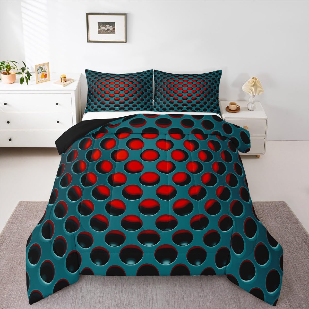 Floral Bedding Sets - Hummingbird Iris Flowers Comforter -15