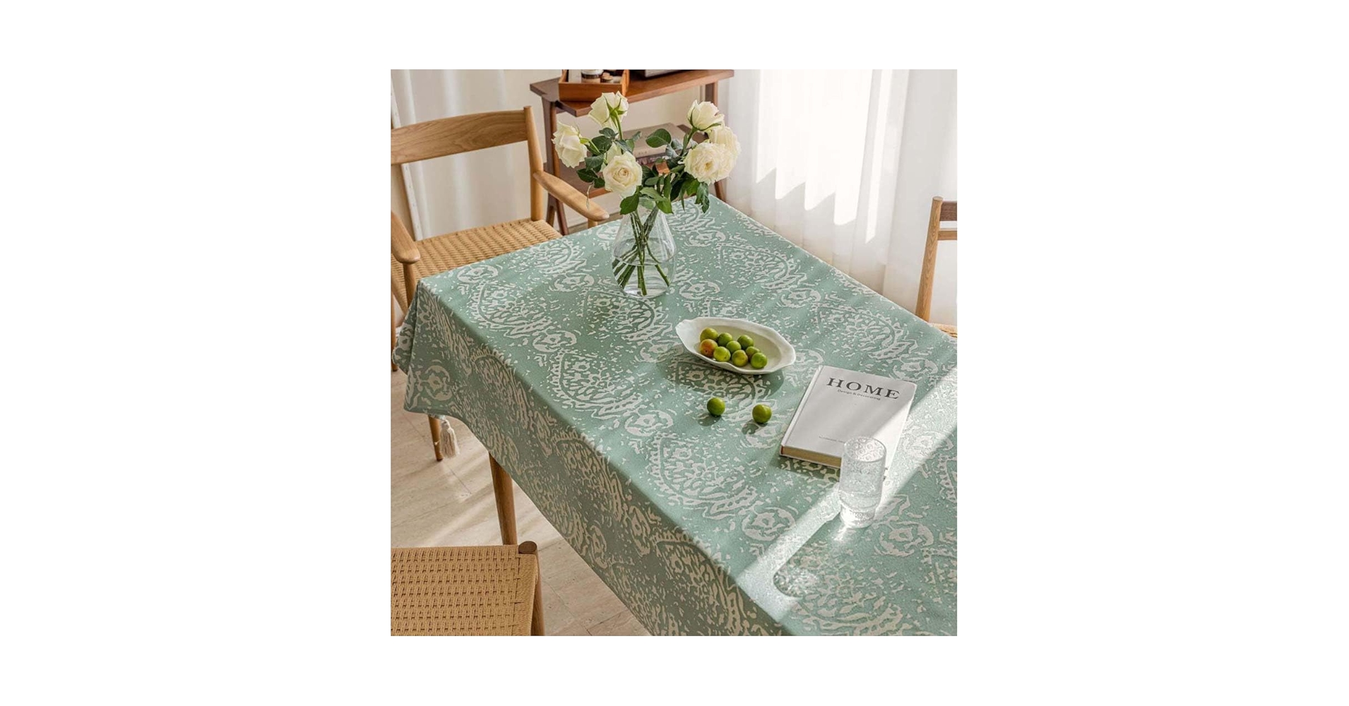 Amazon｜Foxace テーブルクロス グリーン テーブルカバー マルチ