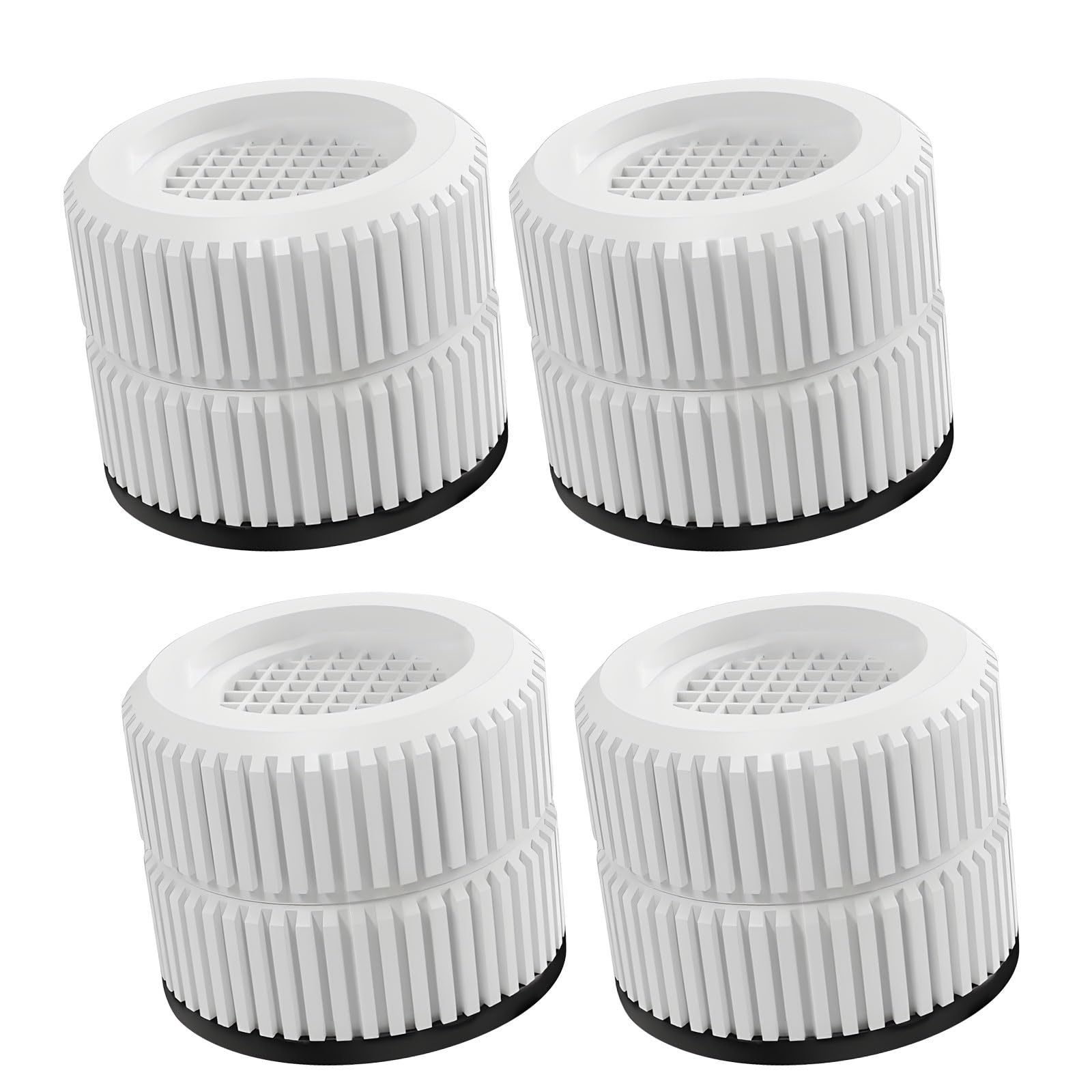 Elnwnnkc White Of 4 Adjustable Height Anti-Slip Pads For Washer Refrigerator Sofa Stability Strong Table Feet