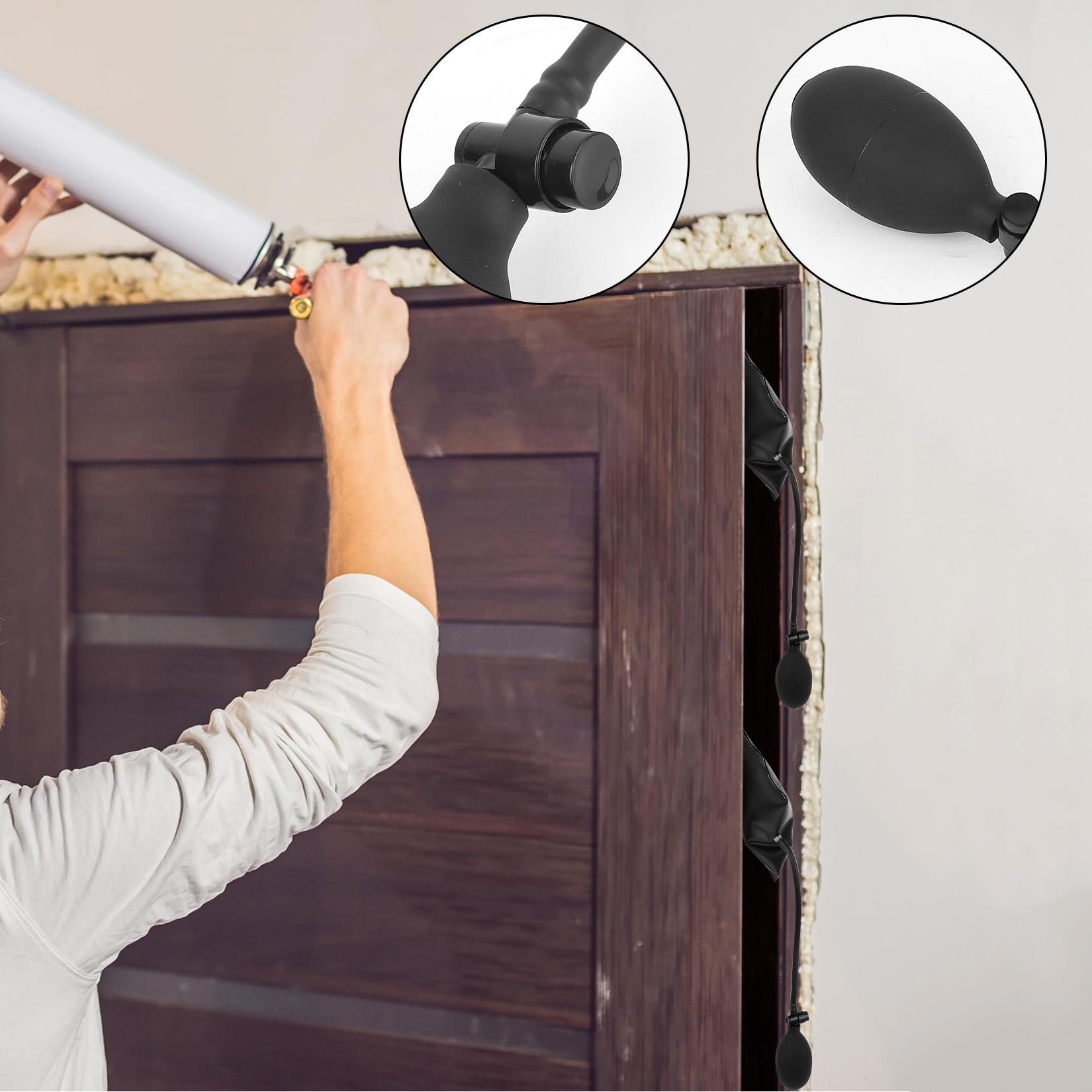 4 Pcs Bomba de Cuña de Aire, Bolsas de Aire inflables para Puertas, Bomba de Bolsa de Aires, Cojinete de Cuñas Inflables para Instalación de Puertas Ventanas Autos, Maxima 200 KGAutomóviles