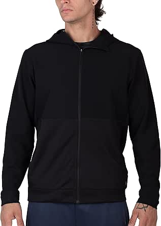 Apana Mens Jacket Zip Up Yoga Workout Training Athletic Woven