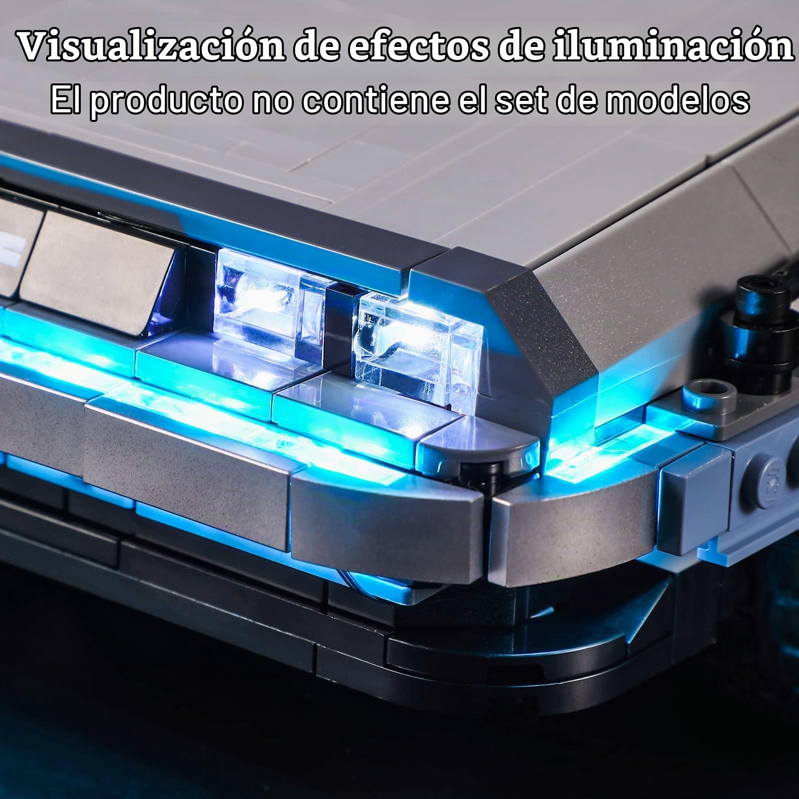 GEAMENT Kit de Luces LED Compatible con Lego Back to The Future Time Machine - Conjunto de luz por Creator 10300 (Juego Modelo no Incluido)