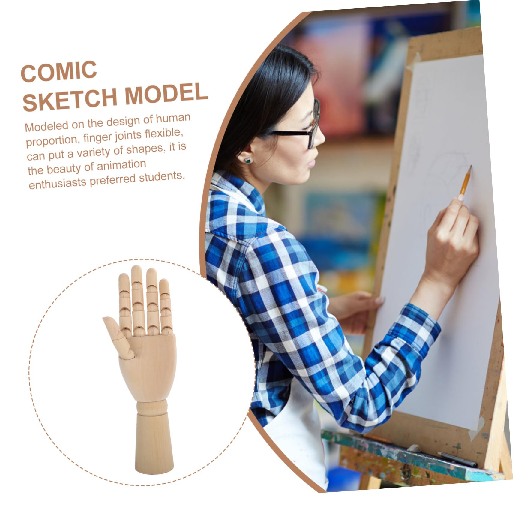 Bewegliches Handmodell für Skizzen und Comiczeichnungen