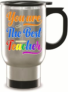 Teacher Day Gift Thank You For Being The Best Teacher Quote Present for Greatest and Lovely Teachers 14oz Steinless Steel Travel Mug