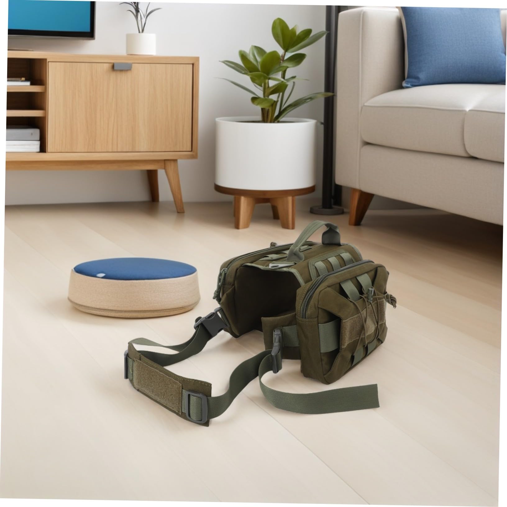 SHINEOFI 55kg Sacoche de Selle pour Grand Chien avec Latérales Harnais- à Dos Ajustable pour Chien à Dos pour Randonnée et Voyage