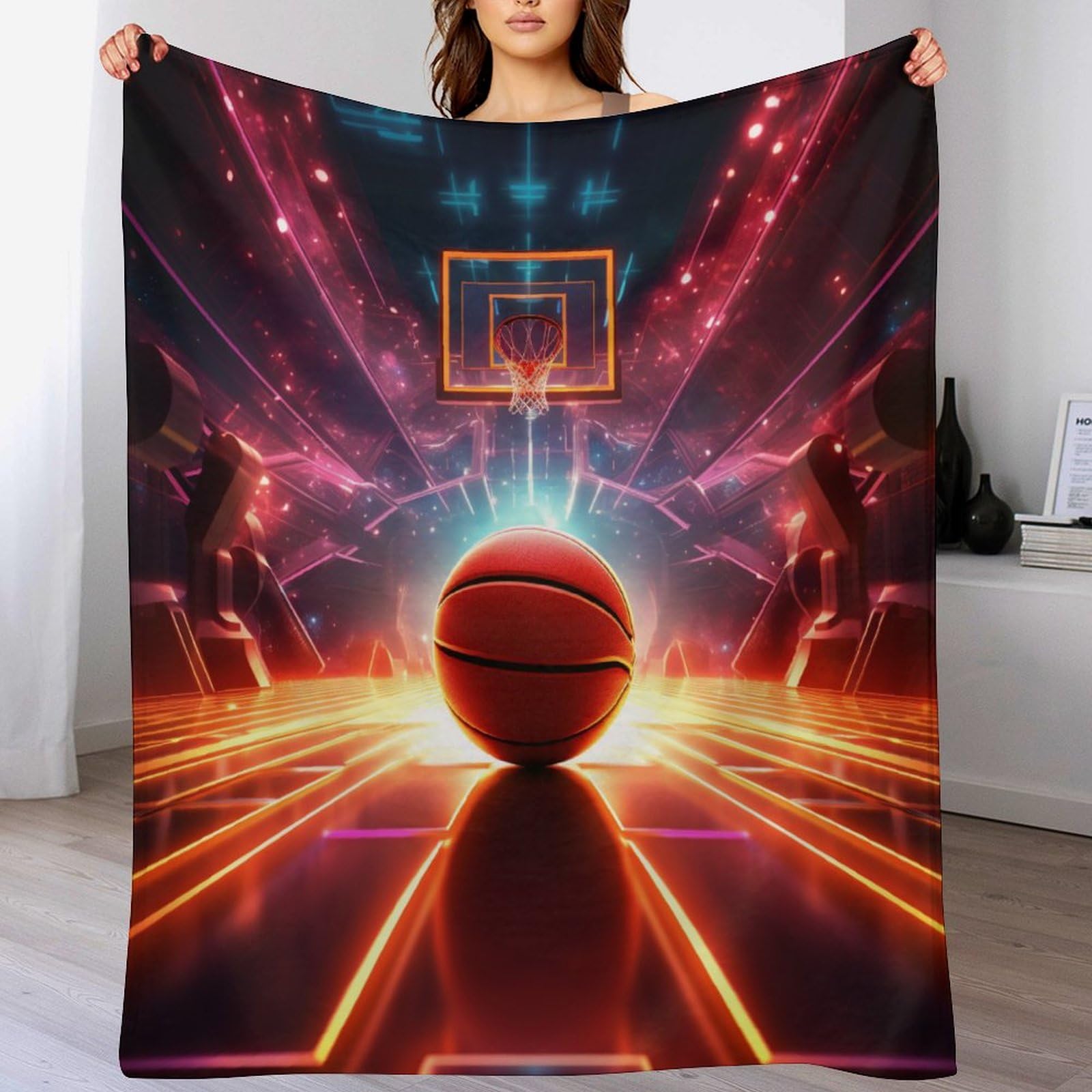 Couverture basket-ball en flannel le cadeau idéal pour jeune garçon