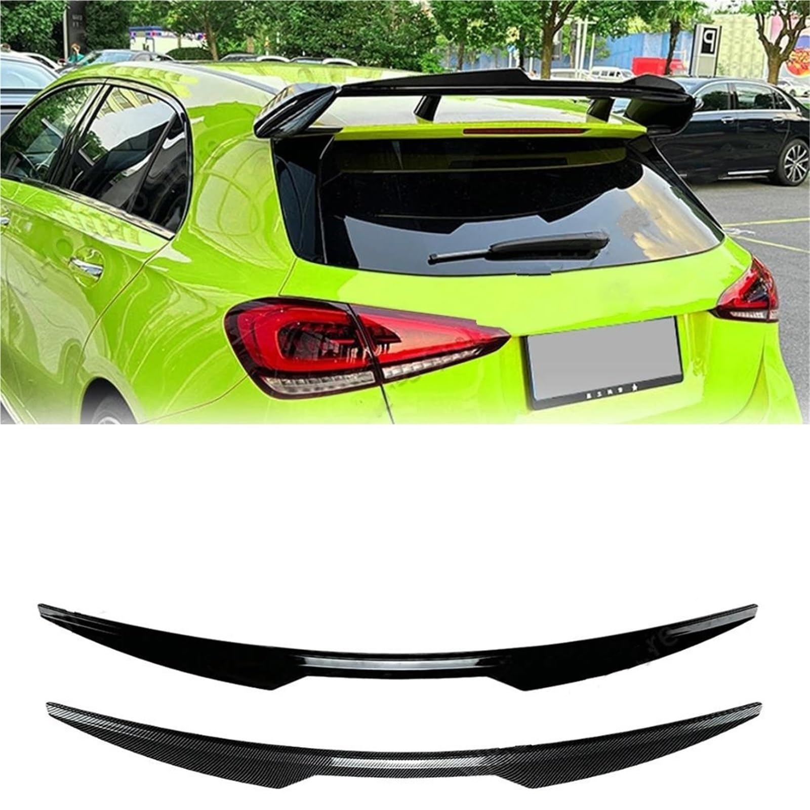 Tetto Spoiler Estensione Alette Ala Posteriore Per Mercedes Per Benz Classe A W177 A160 A180 A200 A220 A45 A35 Hatchback Per AMG 2018-2023 Spoiler Posteriore Labbro(Nero lucido)
