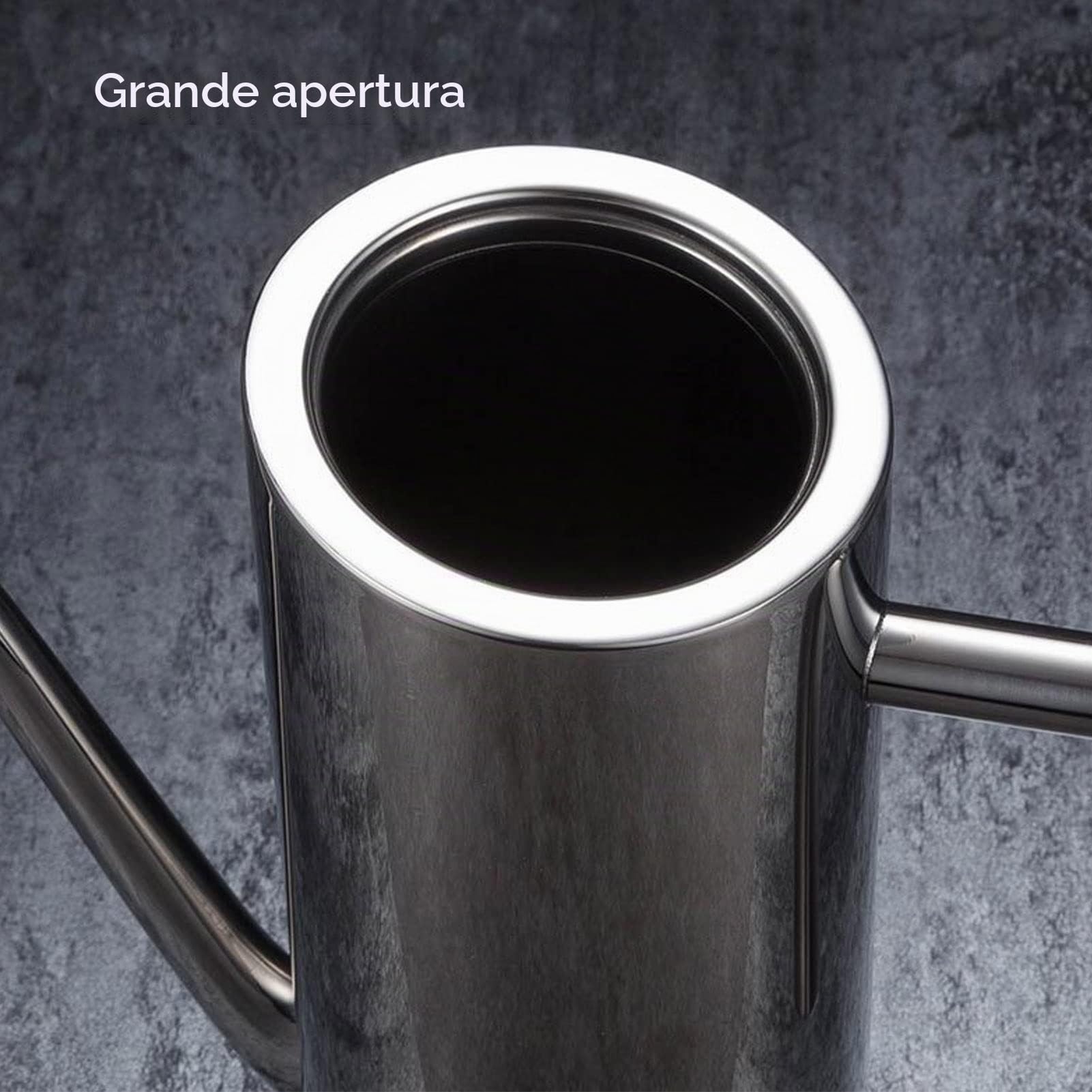 Haofy Vaso per Olio in Acciaio Inossidabile 304, Bottiglia con Manico Grande, Design Antigoccia, Lucidato a Specchio, Ampia Apertura, per Olio, Aceto, Condimenti e Salse, Capacità 500ml