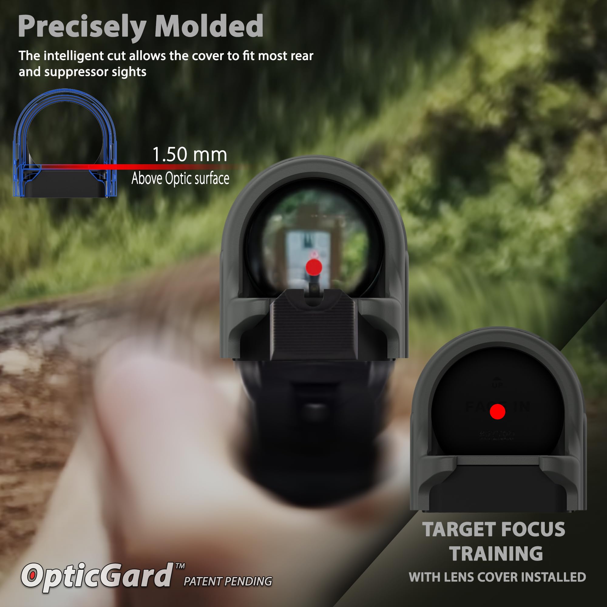 Amazon.co.jp: OpticGard スコープ カバー Trijicon SRO対応 動作中の