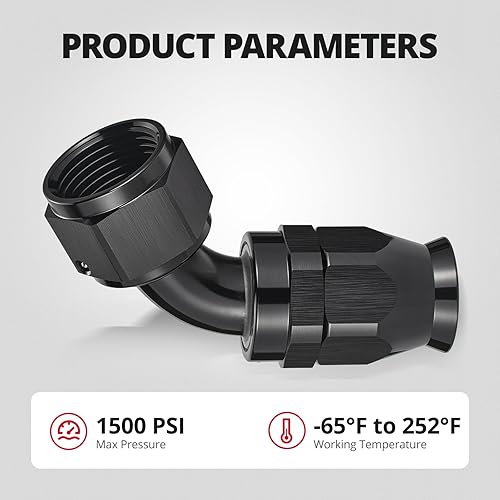 Miniatura 155 de Teflon E85 - Adaptador para manguera de combustible (NEGRO)