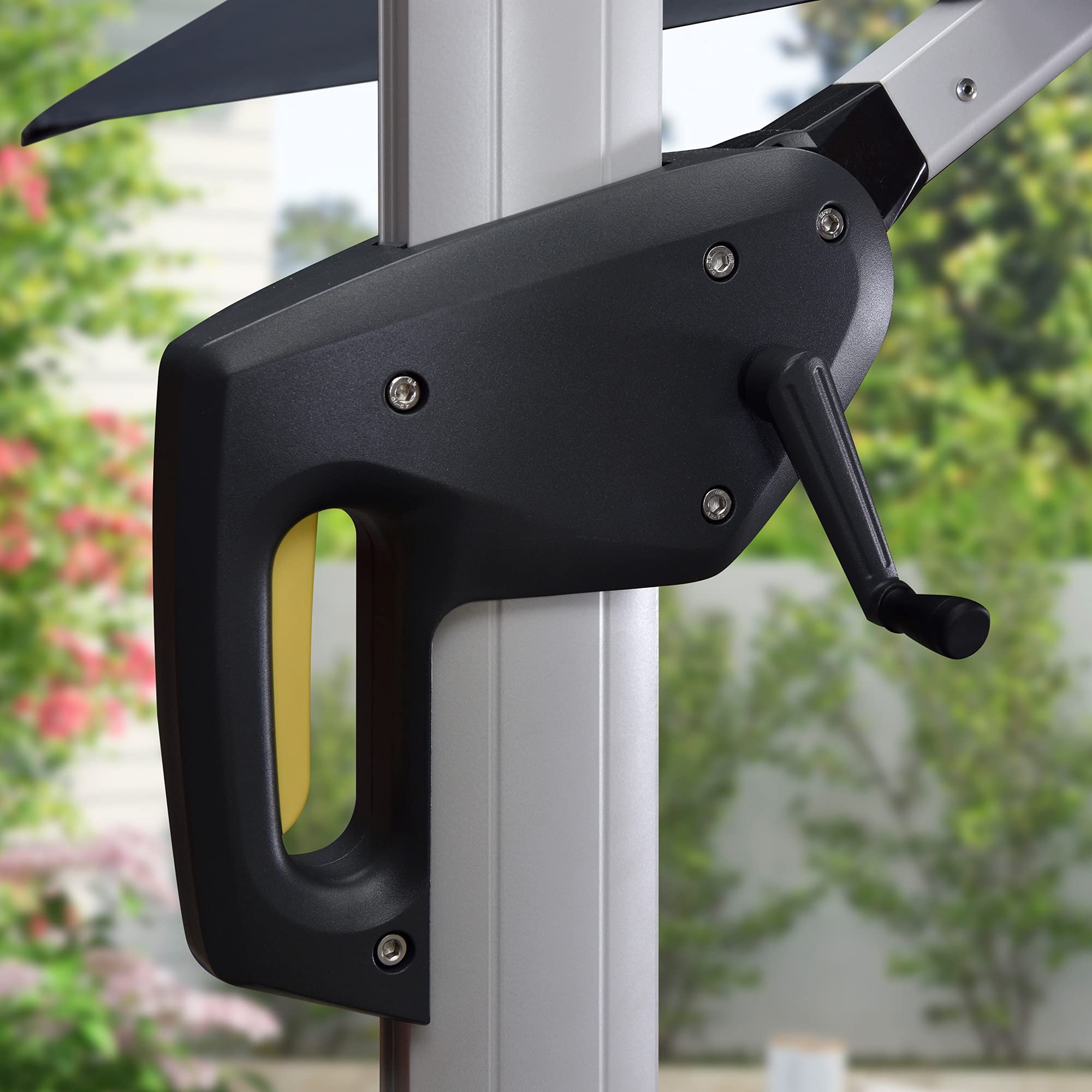 PURPLE LEAF 12 Feet Double Top Deluxe Square Patio Umbrella Offset