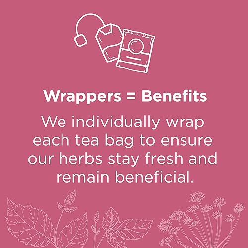 Miniatura 3 de Traditional Medicinals Té de hierbas de hoja de frambuesa orgánica, alivia los calambres menstruales y apoya el embarazo saludable - 48 bolsas de té