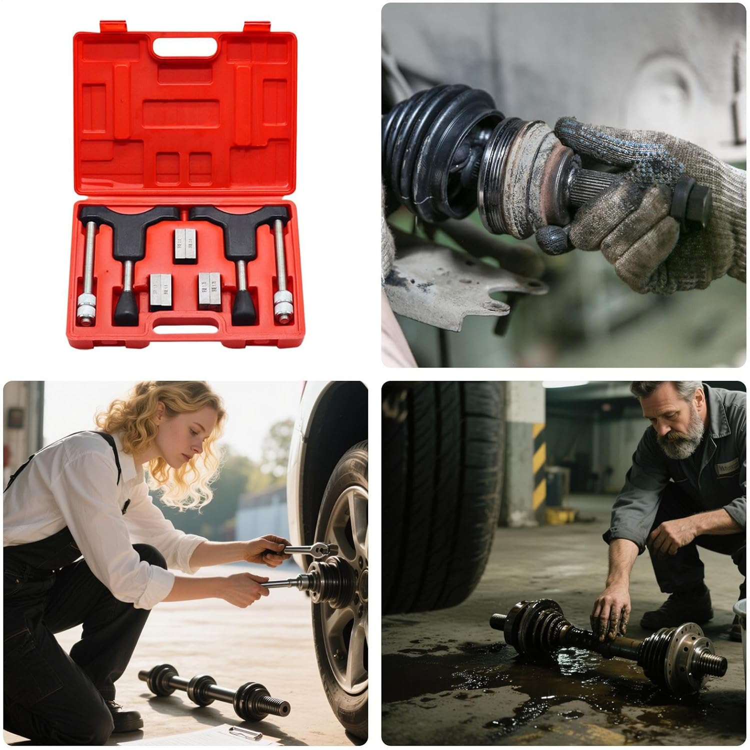 Shaft Sleeve Removal Tool - Thread Restorer Kit - Quick Adjustment Wrench Bolt Axle Professional for Automotive Garden Boat Outdoor Furniture
