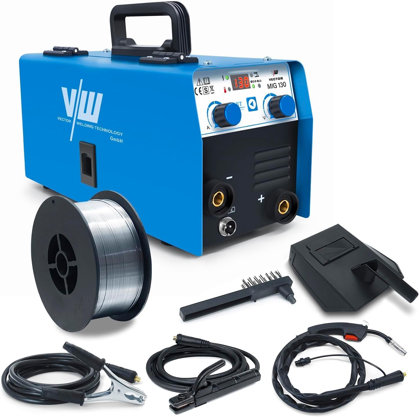 Soldadora MIG MAG 130A Máquina de Soldar Mig sin Gas, con Función de ...