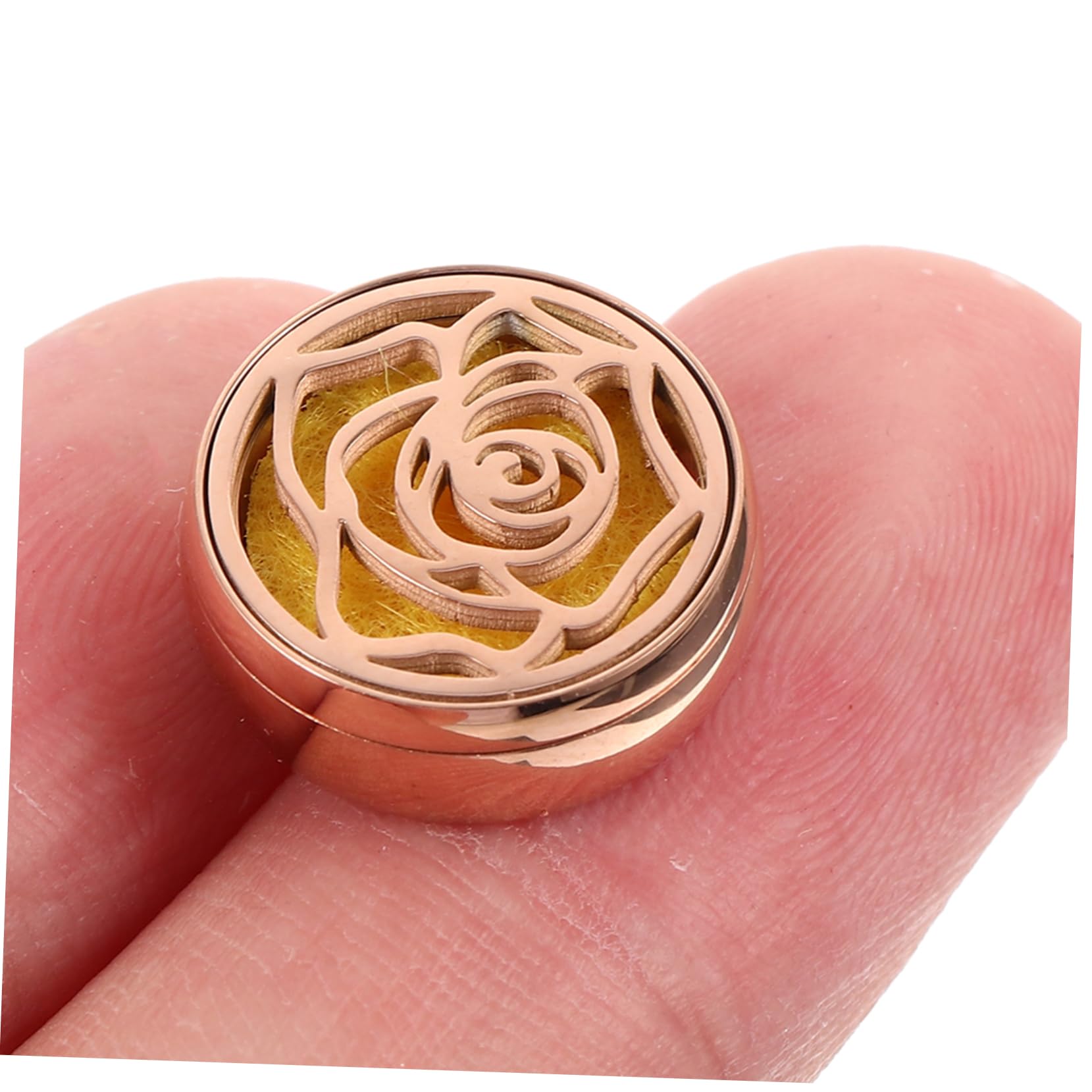 SOLUSTRE 5sätze Mini Aromatherapie Diffuser Clip Für Masken Tragbarer Duftbuckle Mit Baumwollpads Roségold Für Entspannende Atemtherapie Unterwegs