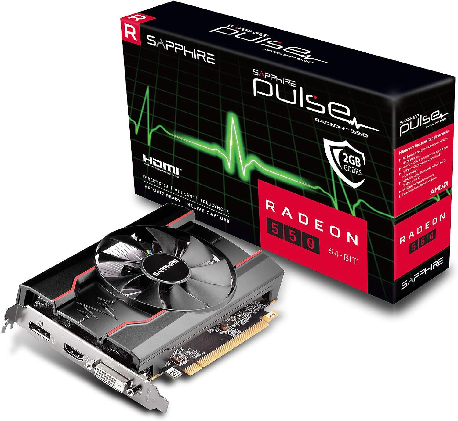 Powerful Radeon RX 550 Graphics Card with 2GB GDDR5 Dominican