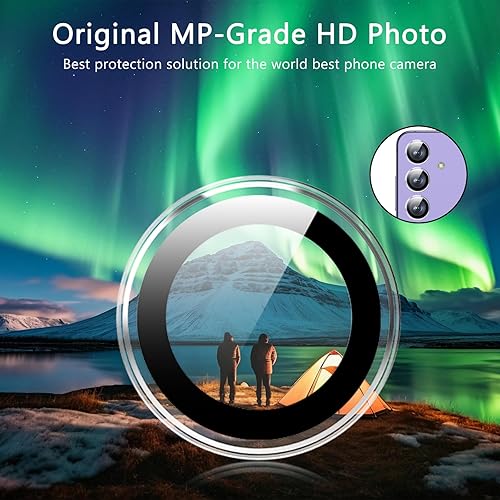 Miniatura 6 de Fotbor Paquete de 2+3 protectores de pantalla y protector de lente de cámara para Samsung Galaxy S24 Plus, sin polvo, fácil instalación, soporte de