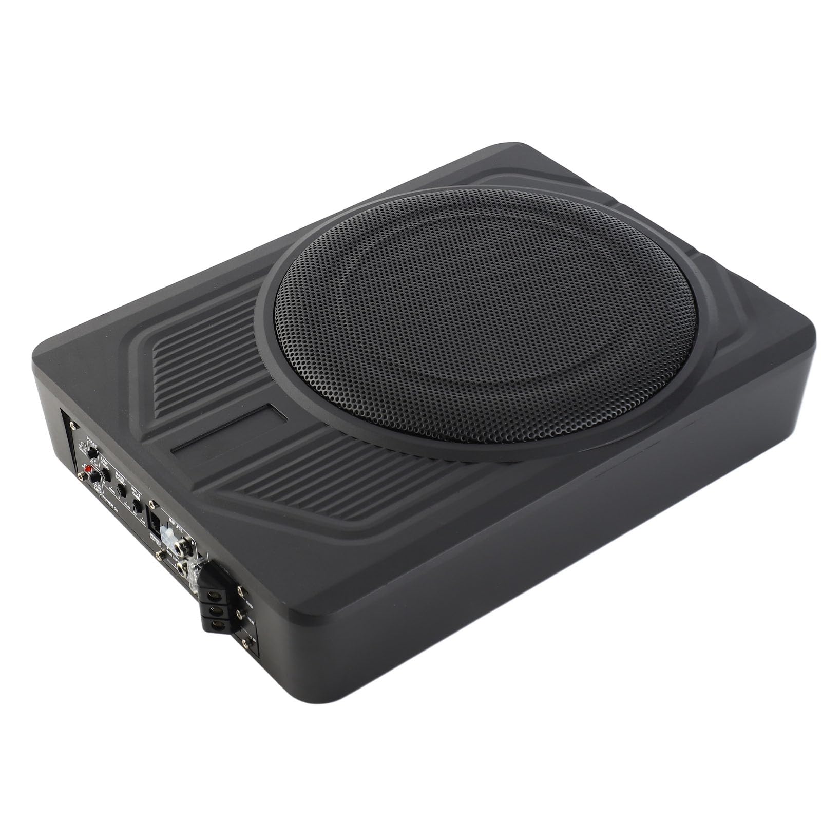 Generic 10-calowy Subwoofer Samochodowy z Wbudowanym Wzmacniaczem 600 W Ultra Cienki Subwoofer Zasilany technologią PWM Wzmocnienie Basów dla Samochodów Ciężarowych, SUV-ów i Sedanów