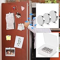Vista 5 de Imanes para refrigerador, 3 tamaños diferentes, redondos y pequeños, 50 unidades, de neodimio, fuertes, para pizarras blancas, manualidades