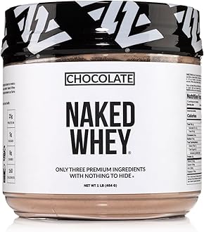 Chocolate Whey 1LB - All Natural Grass Fed Whey Protein Powder, Organic Cacao, and Coconut Sugar - No GMO, No Soy, and Gluten Free, Aid Growth and Recovery - 12 Servings