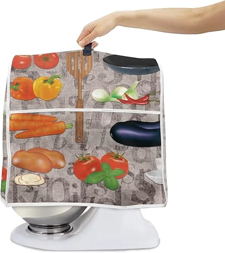 Miniatura 2 de Cubierta para licuadora, accesorios para mezclador de cocina con estampado de piña amarilla para 6-8 cuartos de galón, lavable a máquina, piezas de