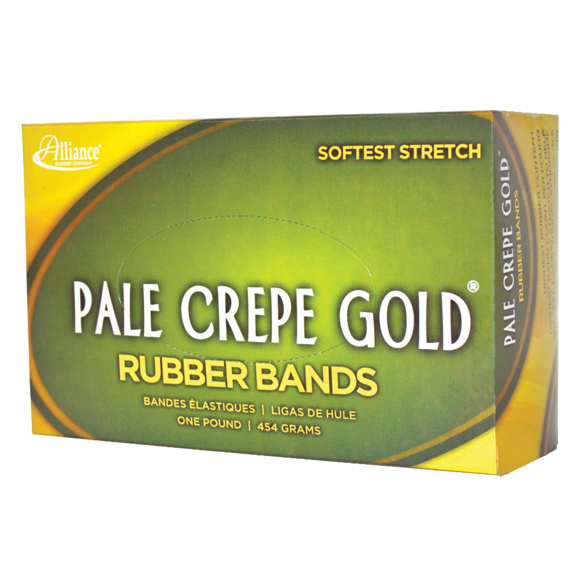 Alliance Rubber 20125 Pale Crepe Gold Rubber Bands Size #12, 1 lb Box Contains Approx. 3850 Bands (1 3/4" x 1/16", Golden Crepe) - Image 4